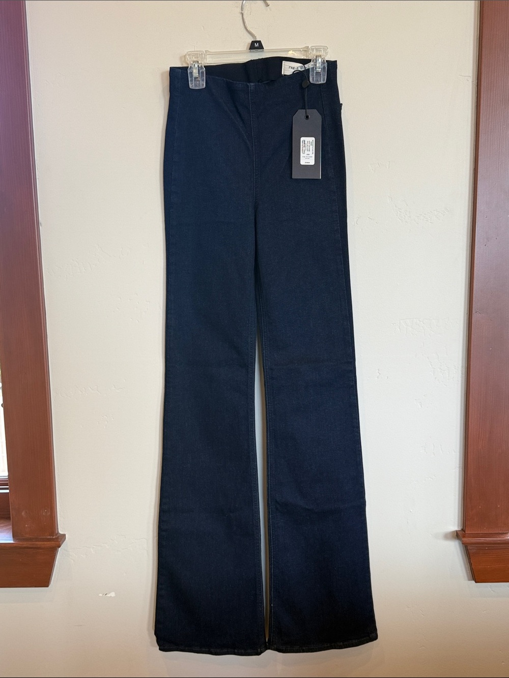 Rag & Bone Nina High Rise Pull On Flare Jeans in Dark Wash size XXS